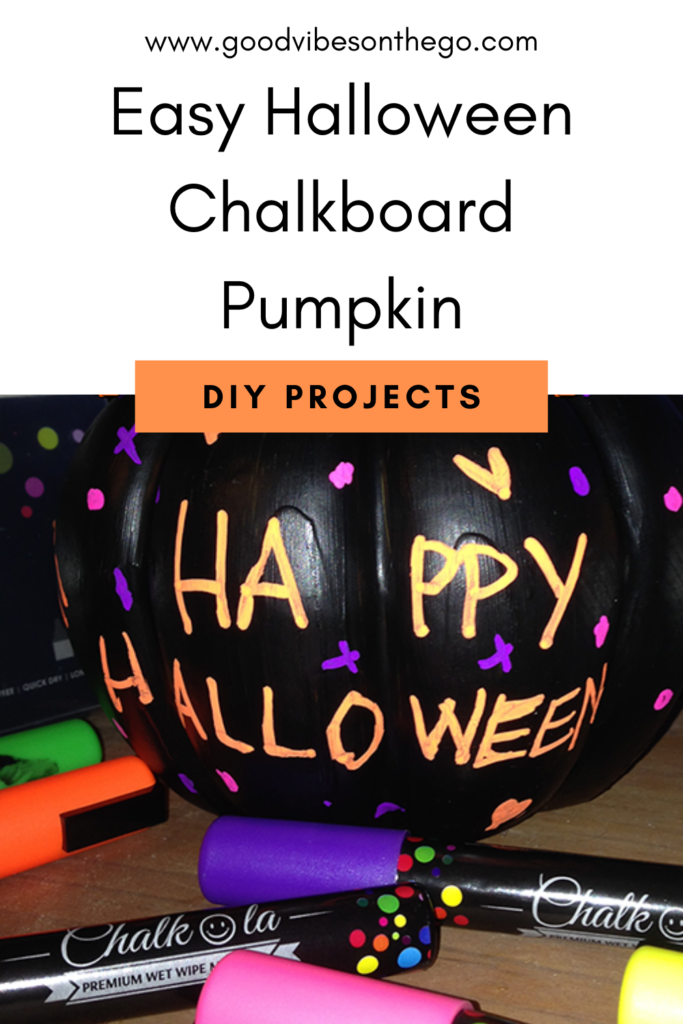 Easy Halloween Chalkboard Pumpkin