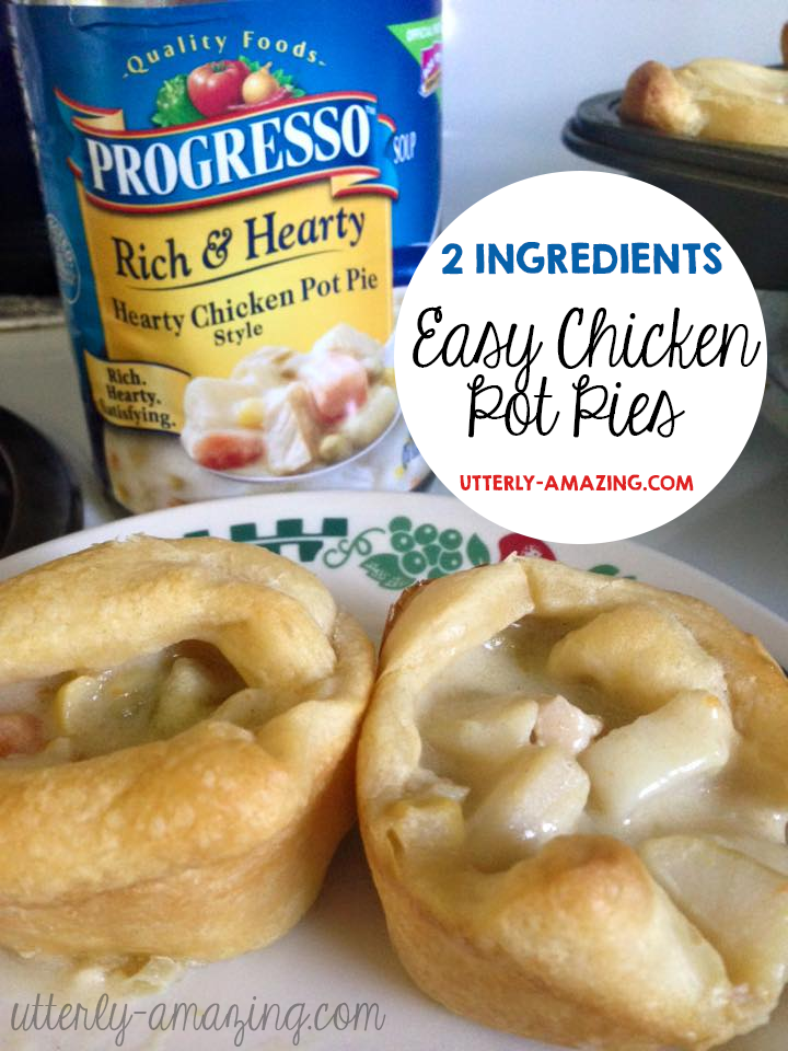 Easy Chicken Pot Pies w/Progresso | #FallSoupSeason