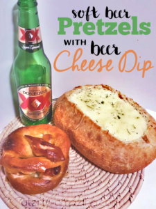 Soft Beer Pretzels And Beer Cheese Dip With Dos Equis