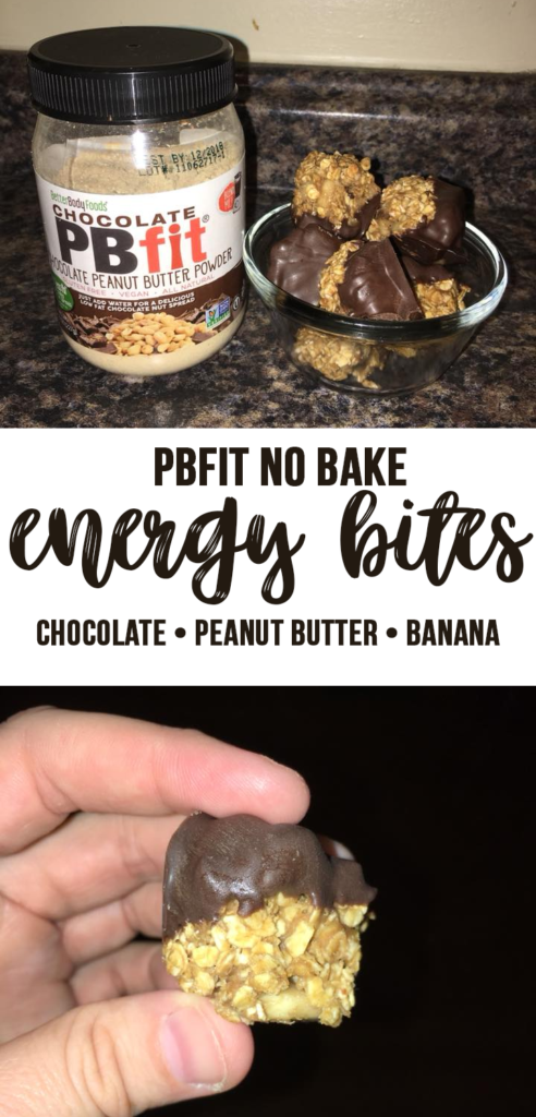 Chocolate Peanut Butter & Banana No Bake Energy Bites