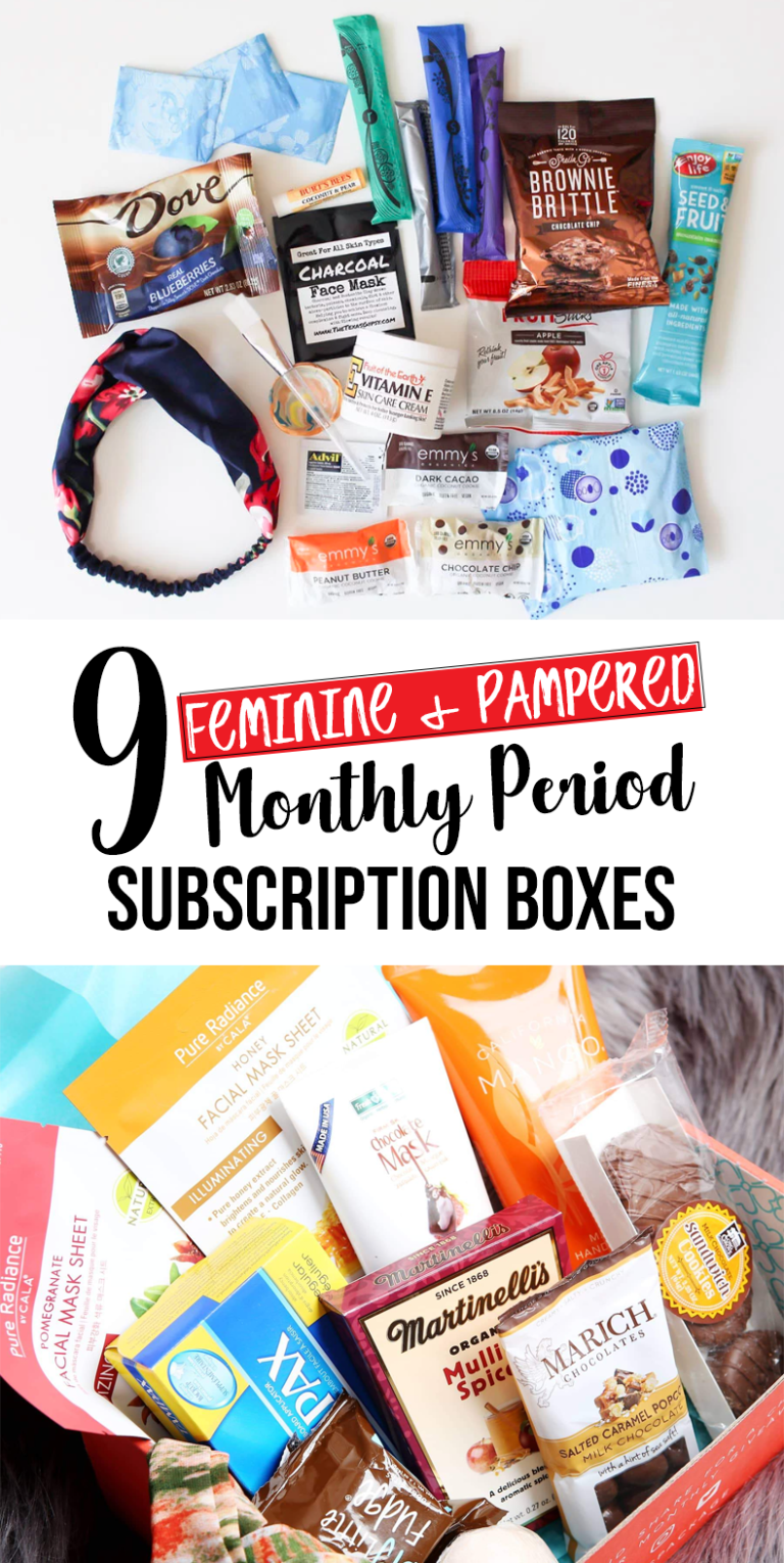 9 Feminine & Pampered Monthly Period Subscription Boxes