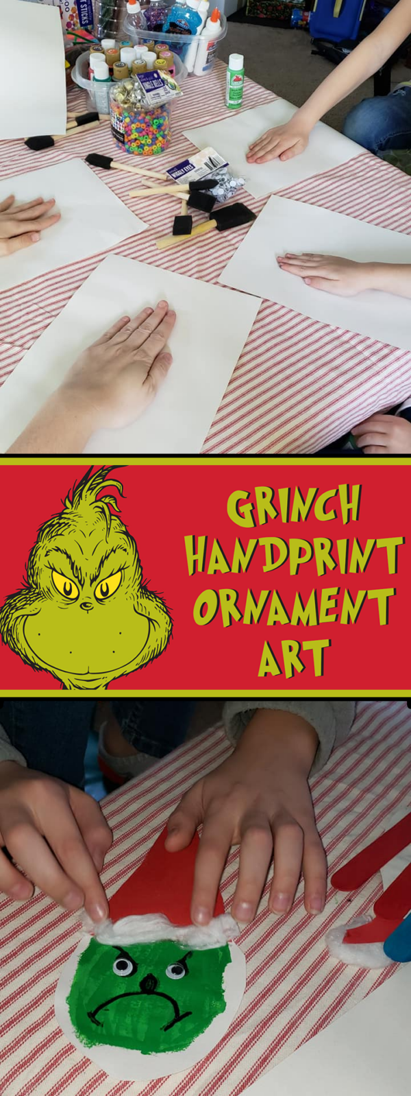 Grinch Handprint Ornaments Art ⋆ Good Vibes on the Go