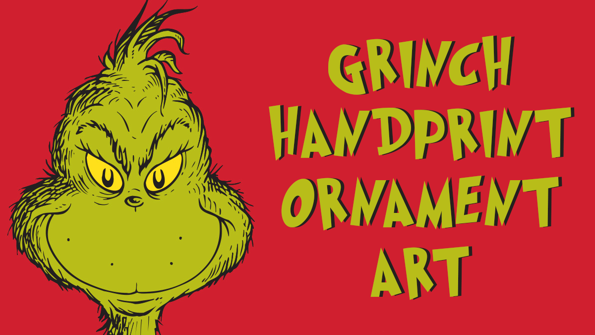 Grinch Handprint Ornaments Art