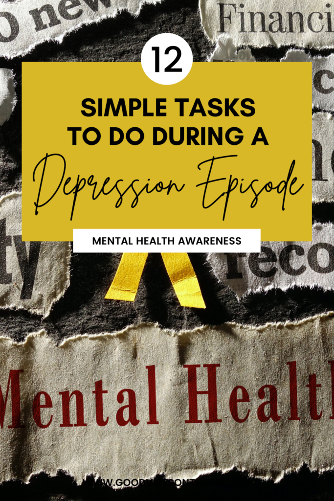 12 simple tasks to do during a depression episode