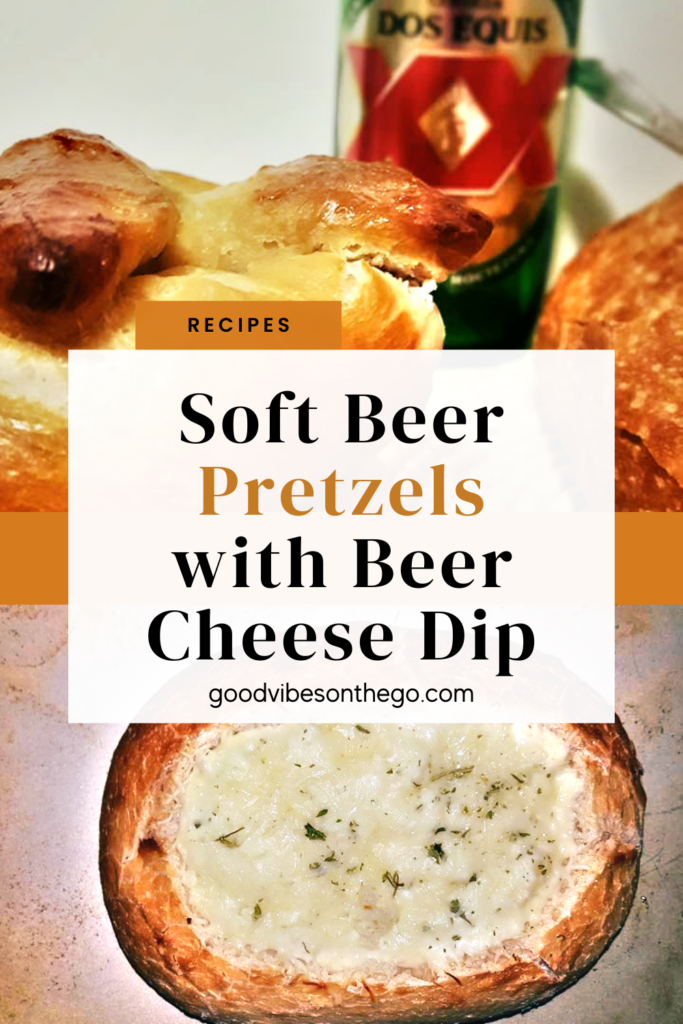 Soft Beer Pretzels And Beer Cheese Dip With Dos Equis