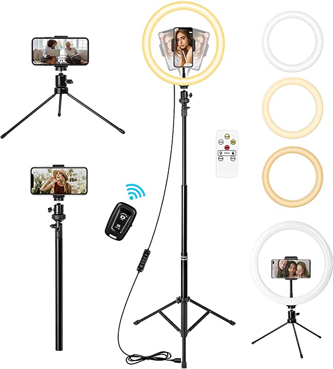 12” Ring Light with Stand and Phone Holder