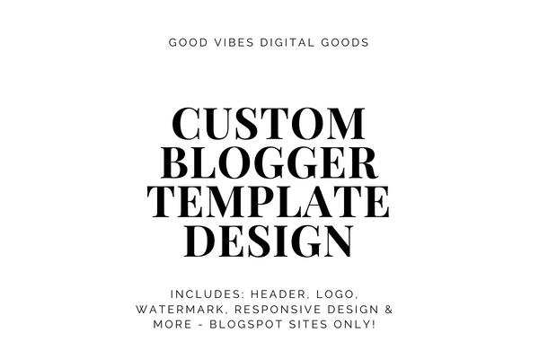 Custom Blogger Template Design