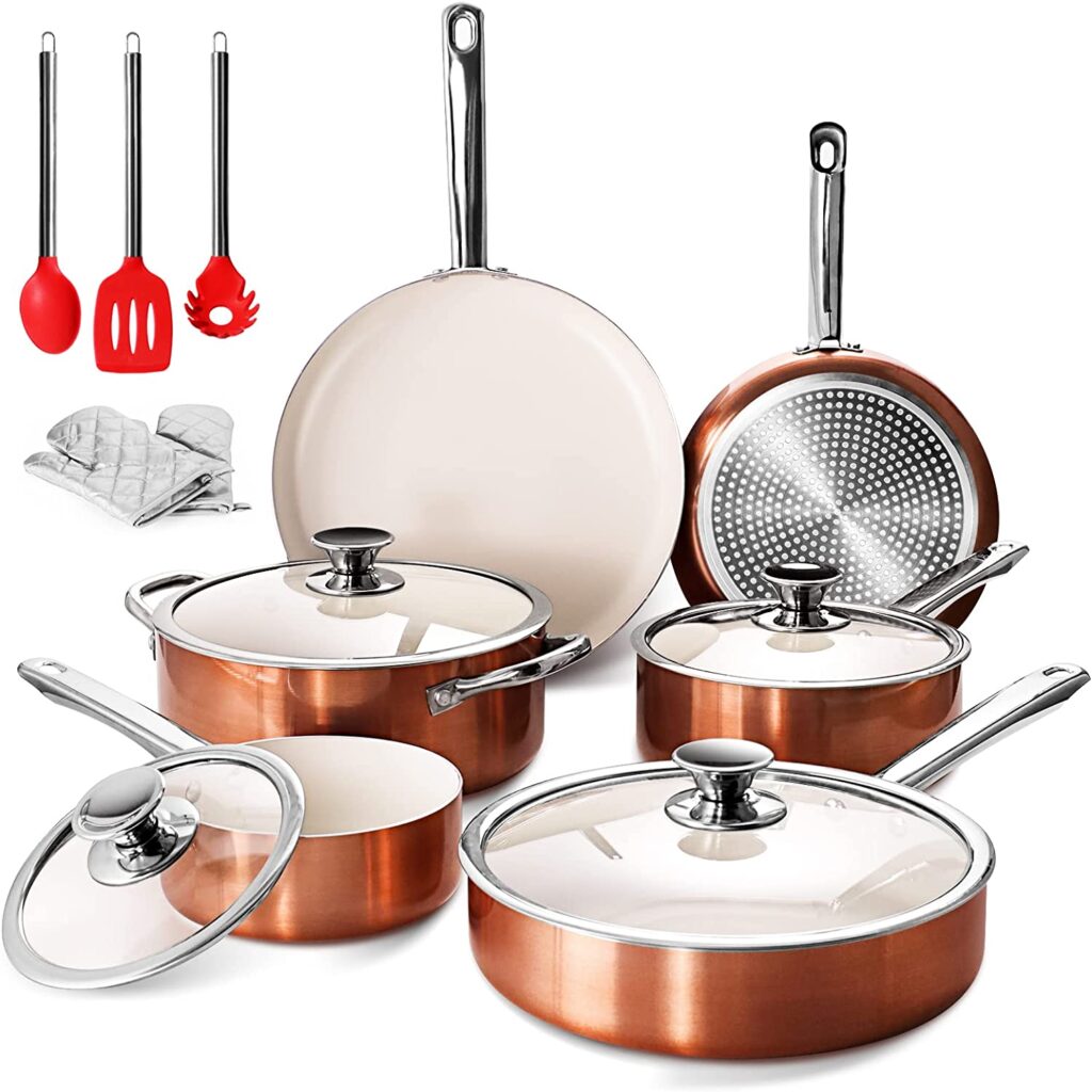 13pcs/set Kitchen Cookware Set In Gift Box For Cooking, Including Pans,  Pots And Cooking Utensils, Ideal For Corporate Gifts And Employee Benefits