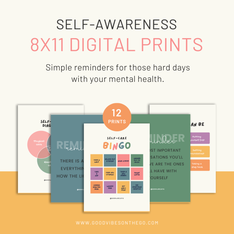 Self Awareness Mental Health Digital Prints