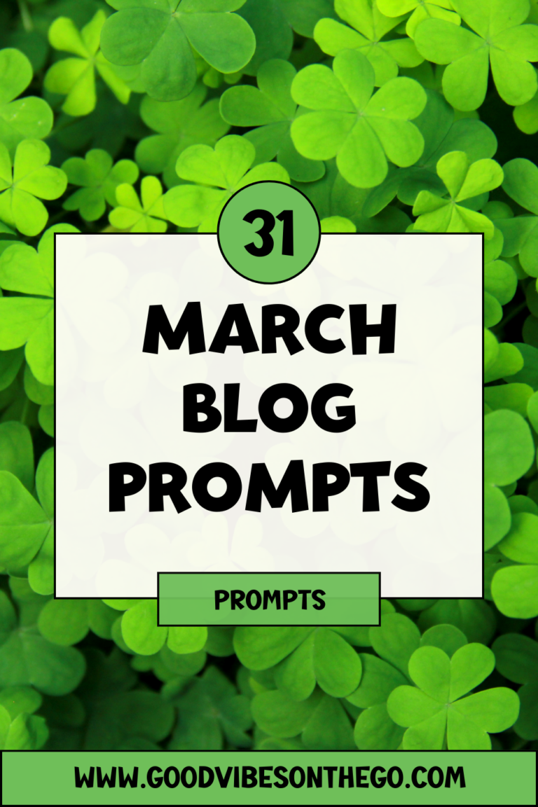 30 Daily Prompts for March [FREE PRINTABLES]