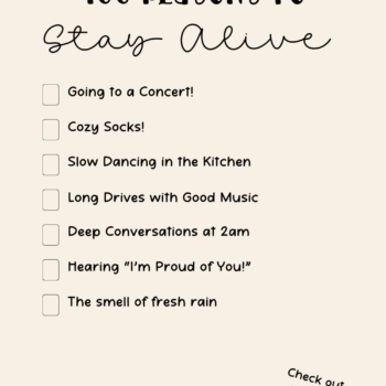 1 100 reasons to stay alive